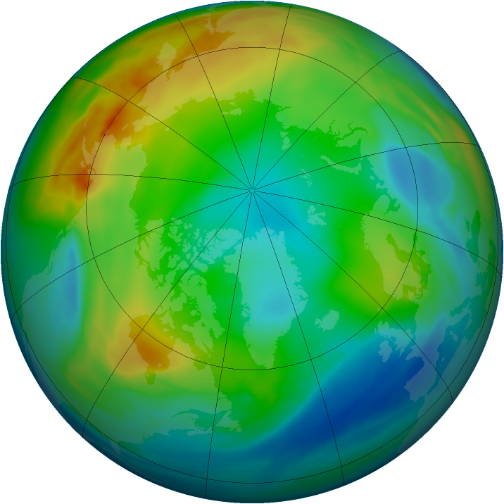 Arctic ozone map for 18 December 2004